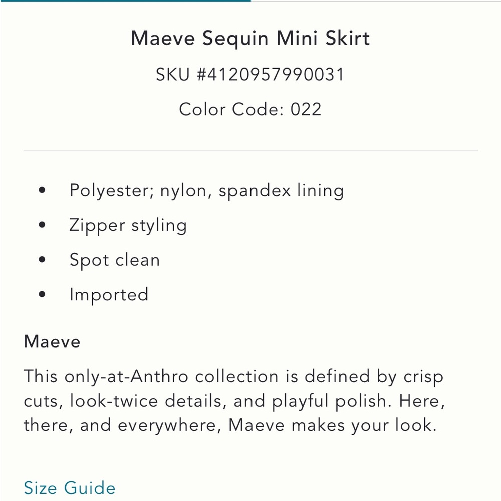 NWT Anthropologie Maeve Sequin Mini Skirt - Picture 7 of 7